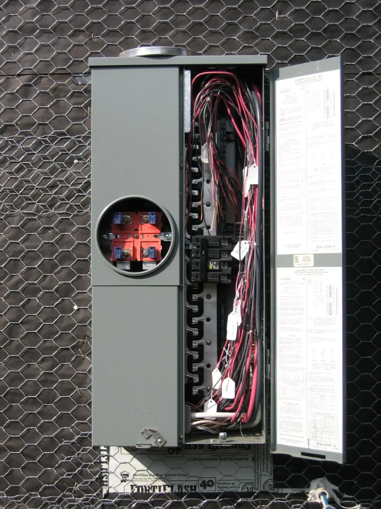 Exterior electrical panel installation