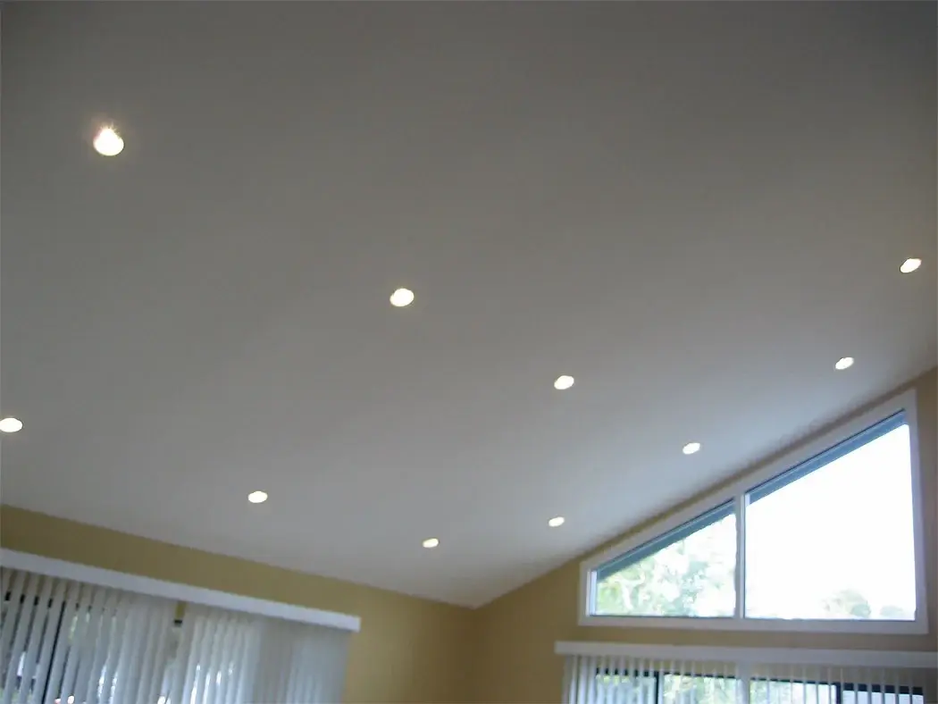 Recessed lighting for a vaulted ceiling